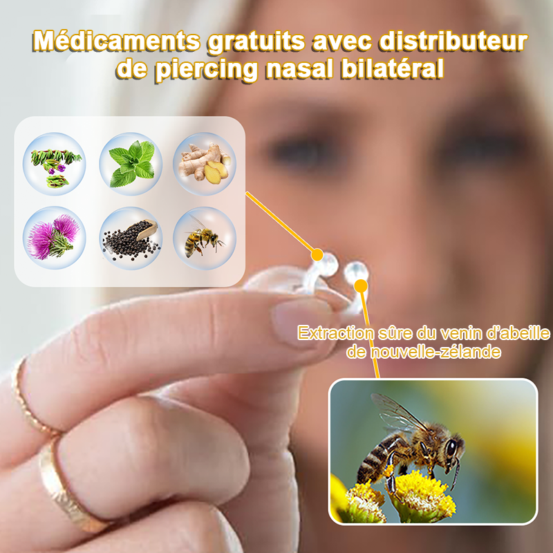 🐝 Anneau nasal amincissant et drainage lymphatique au venin d'abeille GGPM™