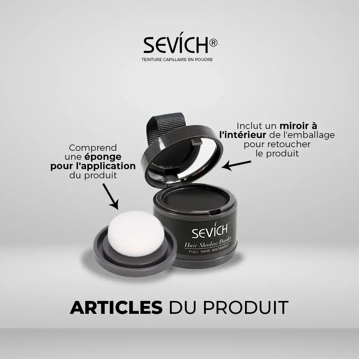 Teinture capillaire en poudre Sevich™ - couvre tous les cheveux gris