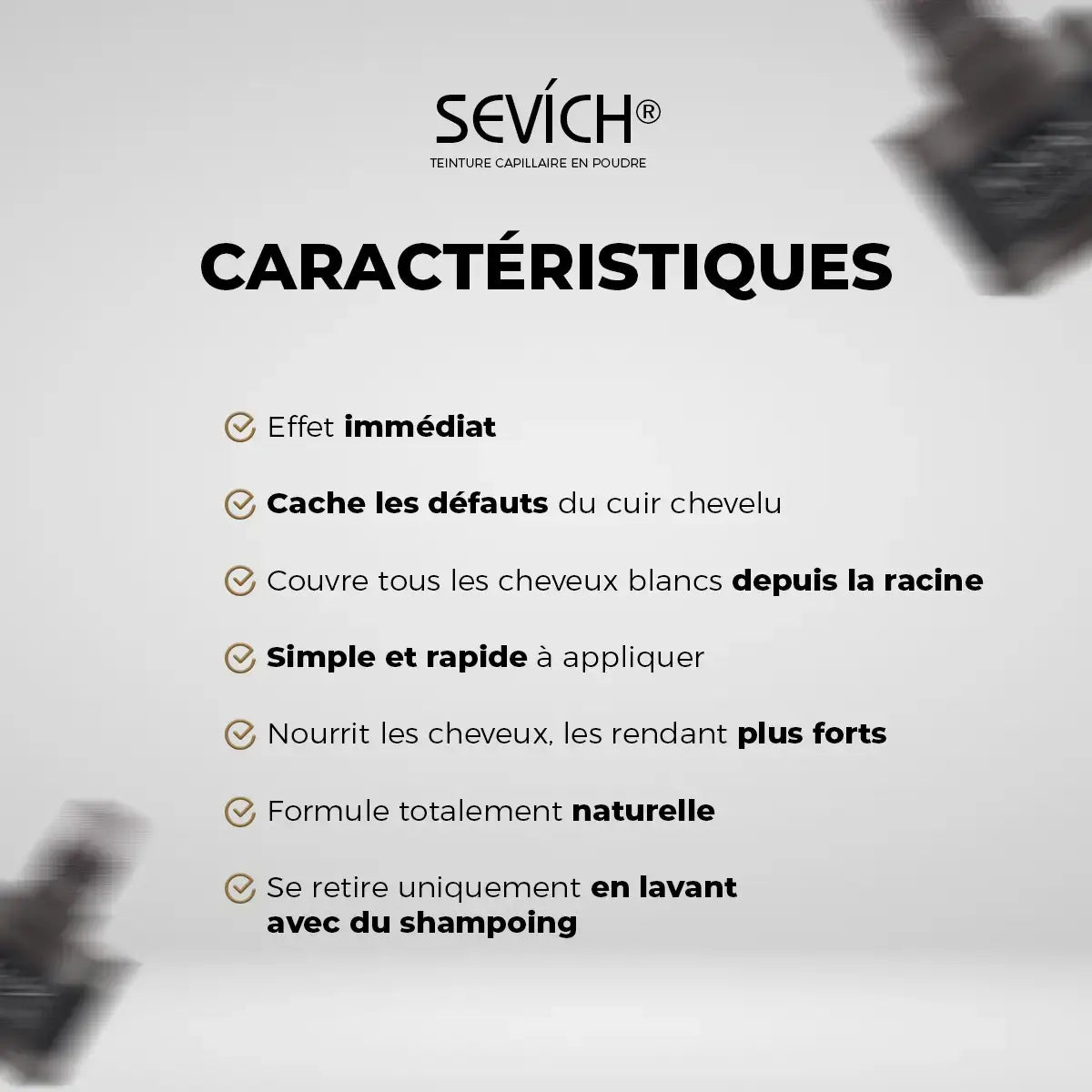 Teinture capillaire en poudre Sevich™ - couvre tous les cheveux gris