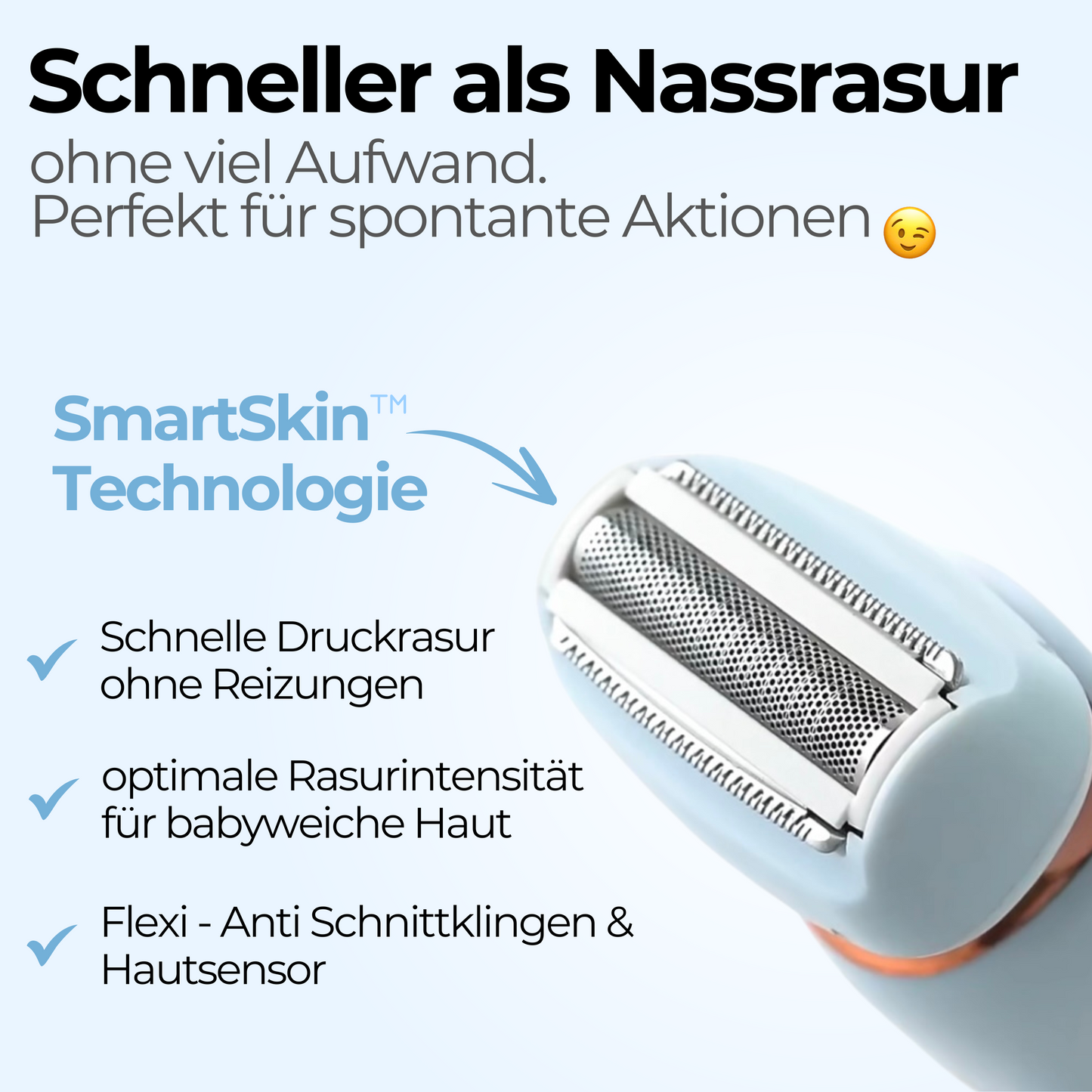SkinGlow™ Pro - Nanorasierer für seidig glatte Haut in Sekunden