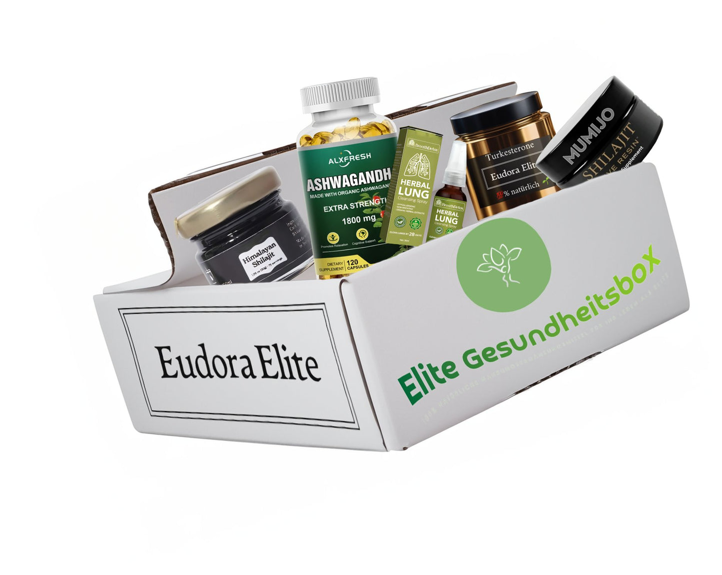 Elite Gesundheitsbox  | Combo-Box mit 100% natürlichen Nahrungsergänzungsmitteln für ein optimales Leben