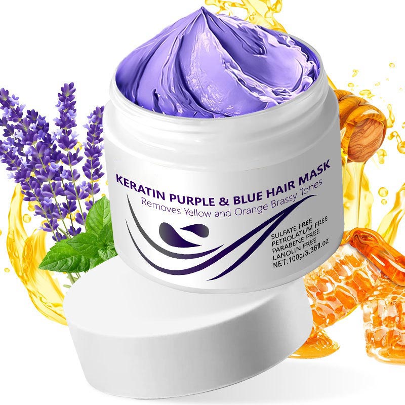 Masque capillaire à la kératine violette