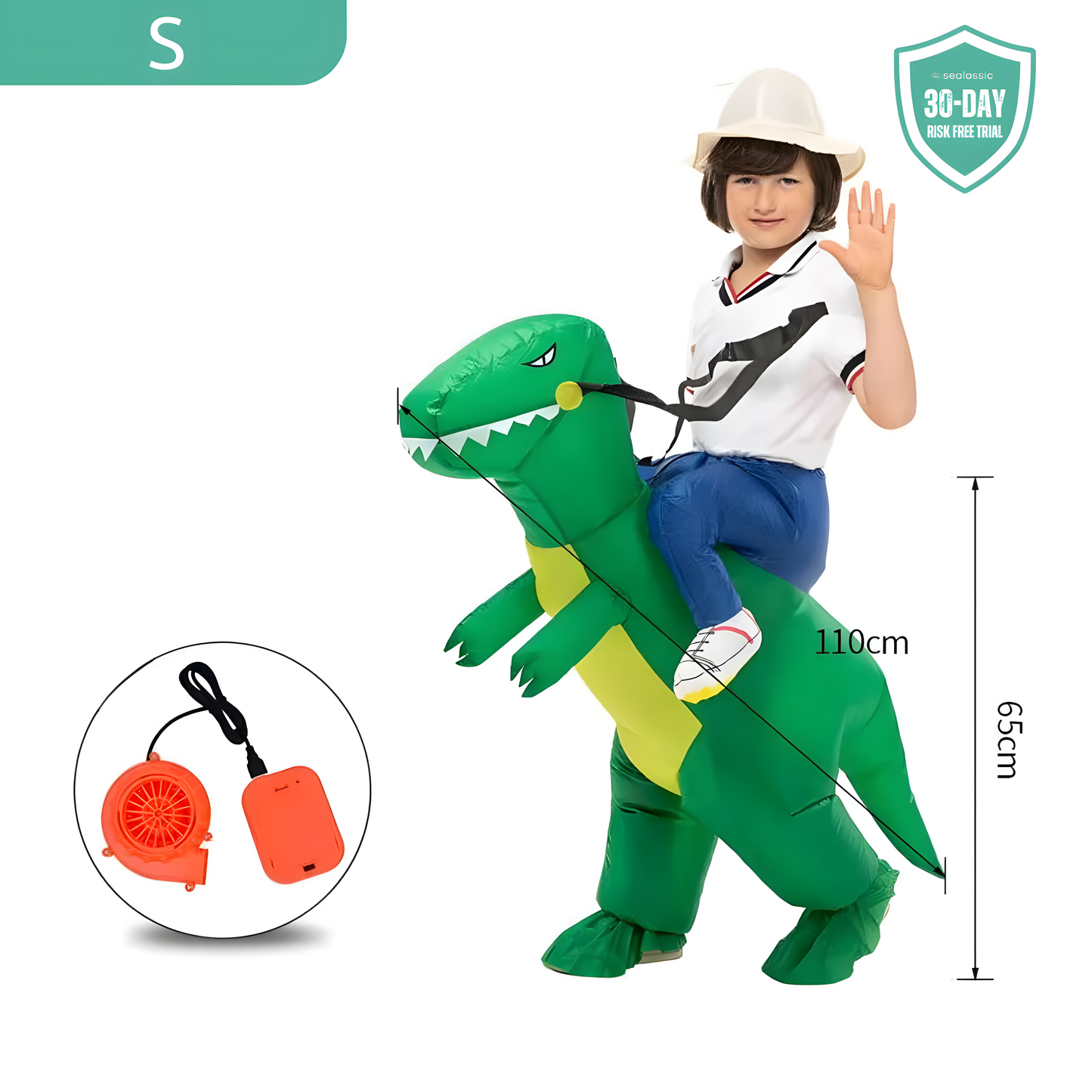 Dino Blast™  Aufblasbares Dino-Kostüm