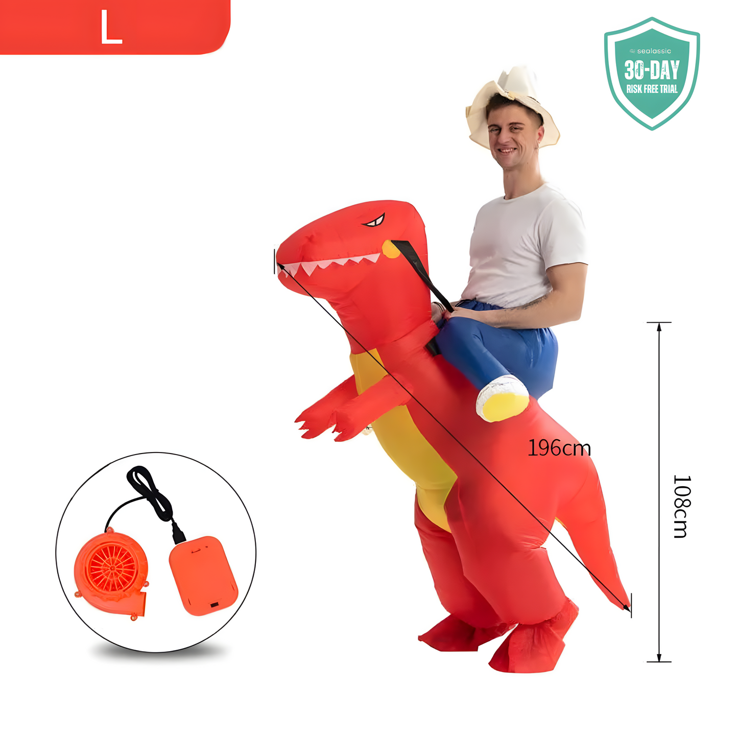 Dino Blast™  Aufblasbares Dino-Kostüm