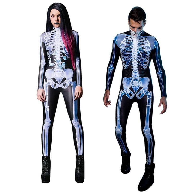 3D Skelett-Outfit™ für ein super gruseliges Halloween!