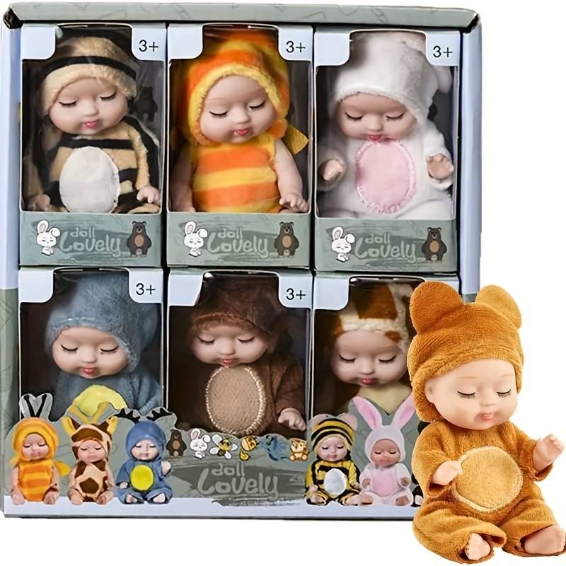 DreamDolls™ 6 Stück Prinzessin Puppe Geschenkbox